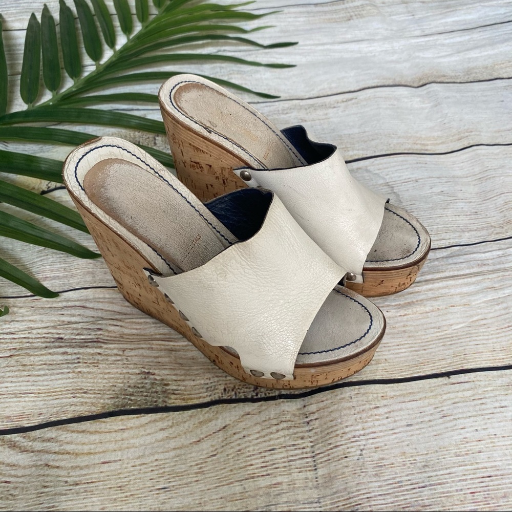 Mui Mui White Studded Platform Sandal Size 35.5 - Picture 2 of 12